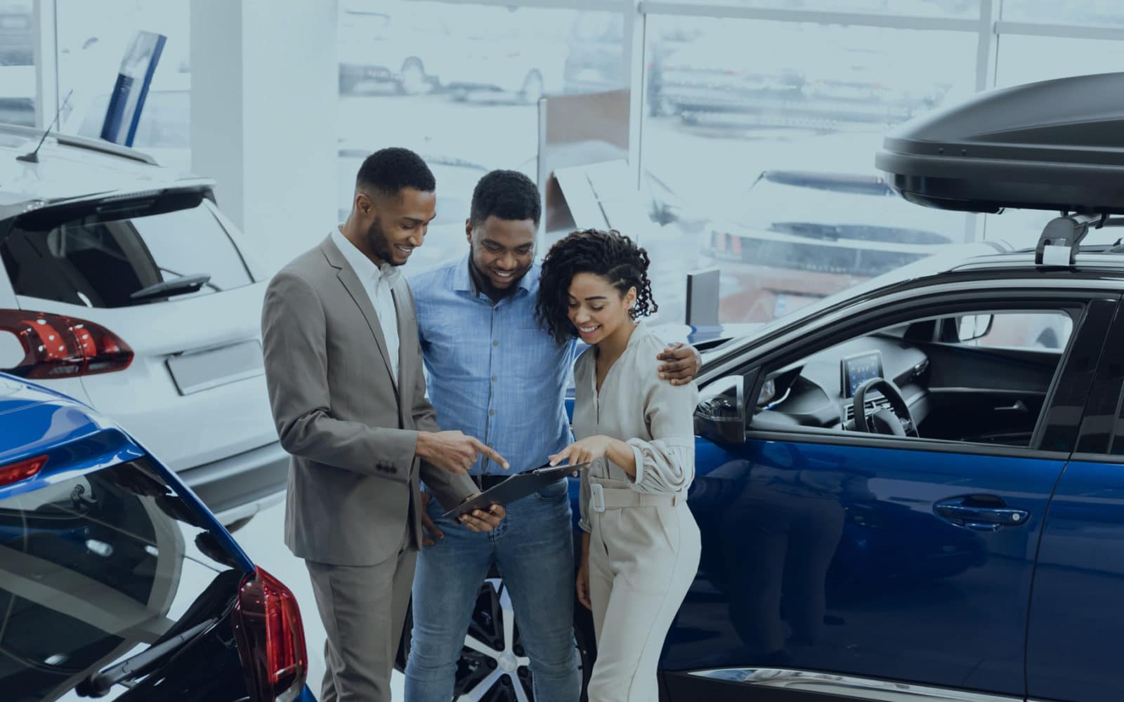 Couple at dealership